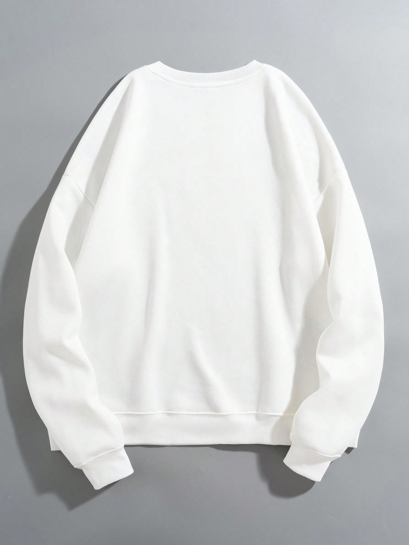 Graphic Drop Shoulder Thermal Lined Sweatshirt